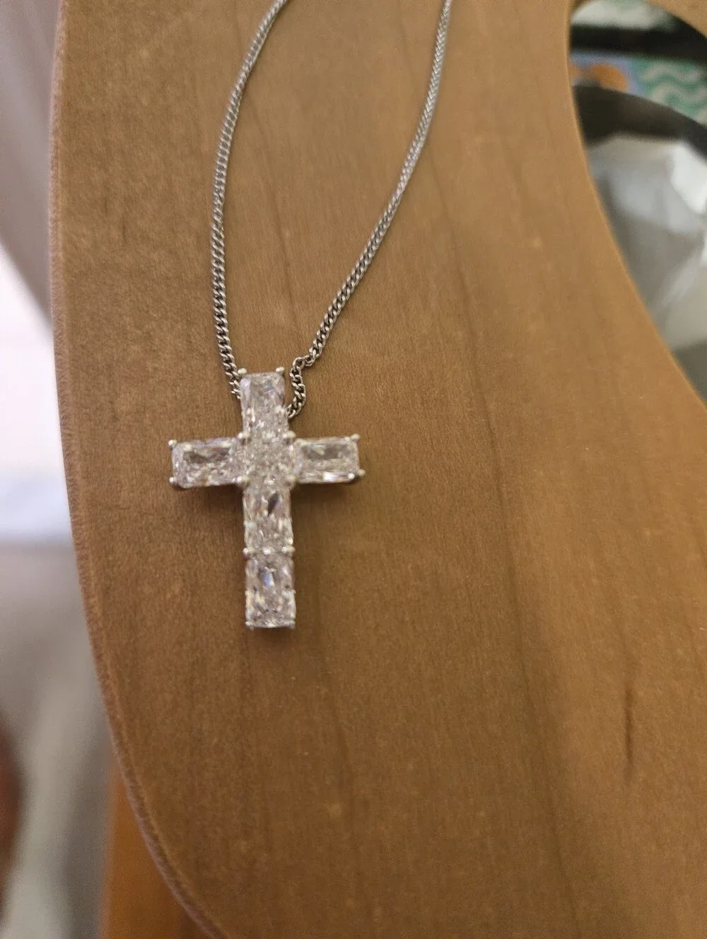 Tjazelle Cross Of Grace Sterling Silver Cross Pendant Necklace